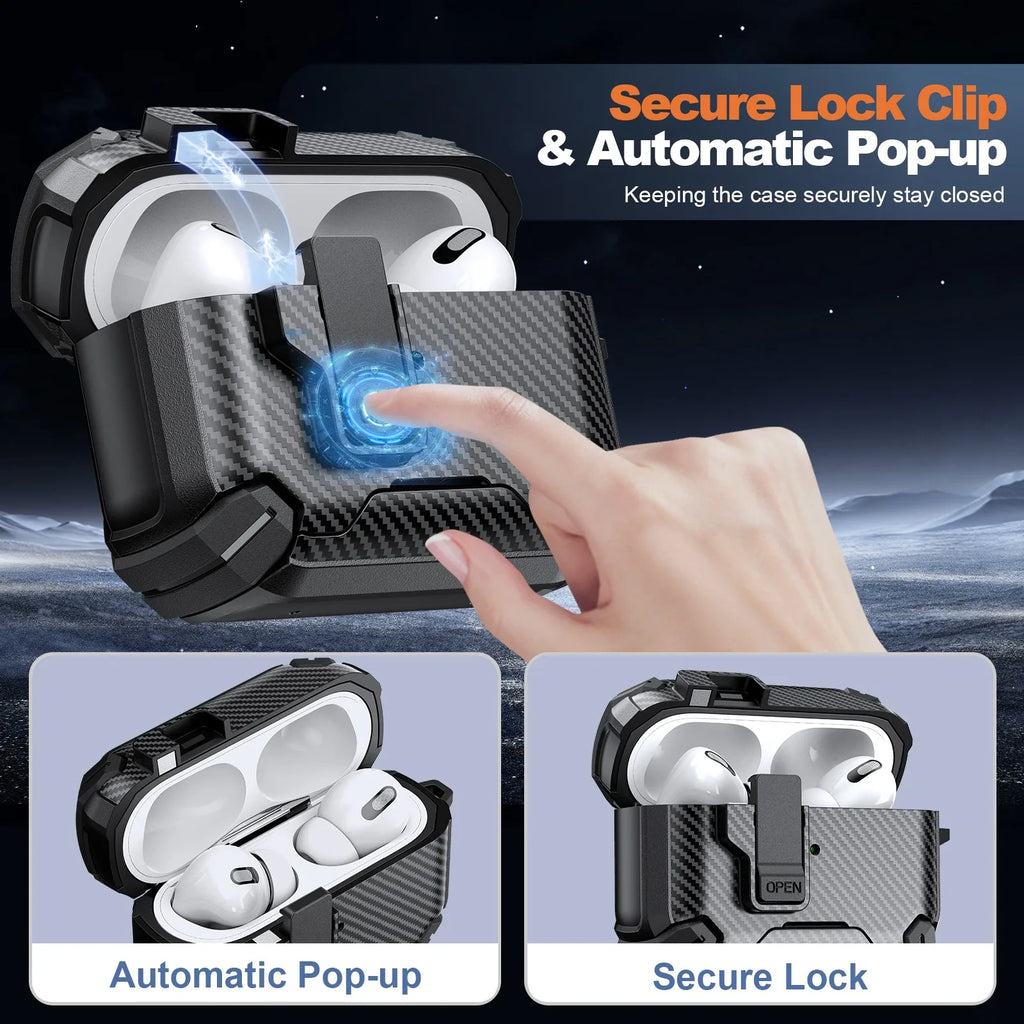 Coque de Protection Magnétique avec Ouverture Automatique pour AirPods Pro ,AirPods 4 3 2 1