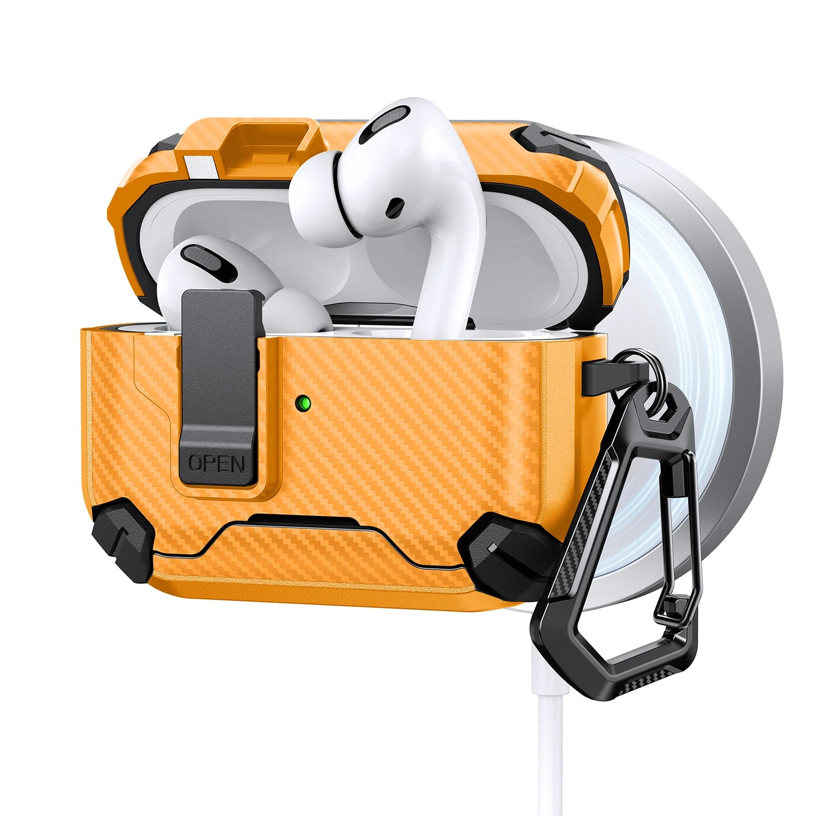 Coque de Protection Magnétique avec Ouverture Automatique pour AirPods Pro ,AirPods 4 3 2 1
