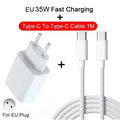 Chargeur Secteur Rapide PD 35W + Câble USB-C Haute Vitesse pour iPhone