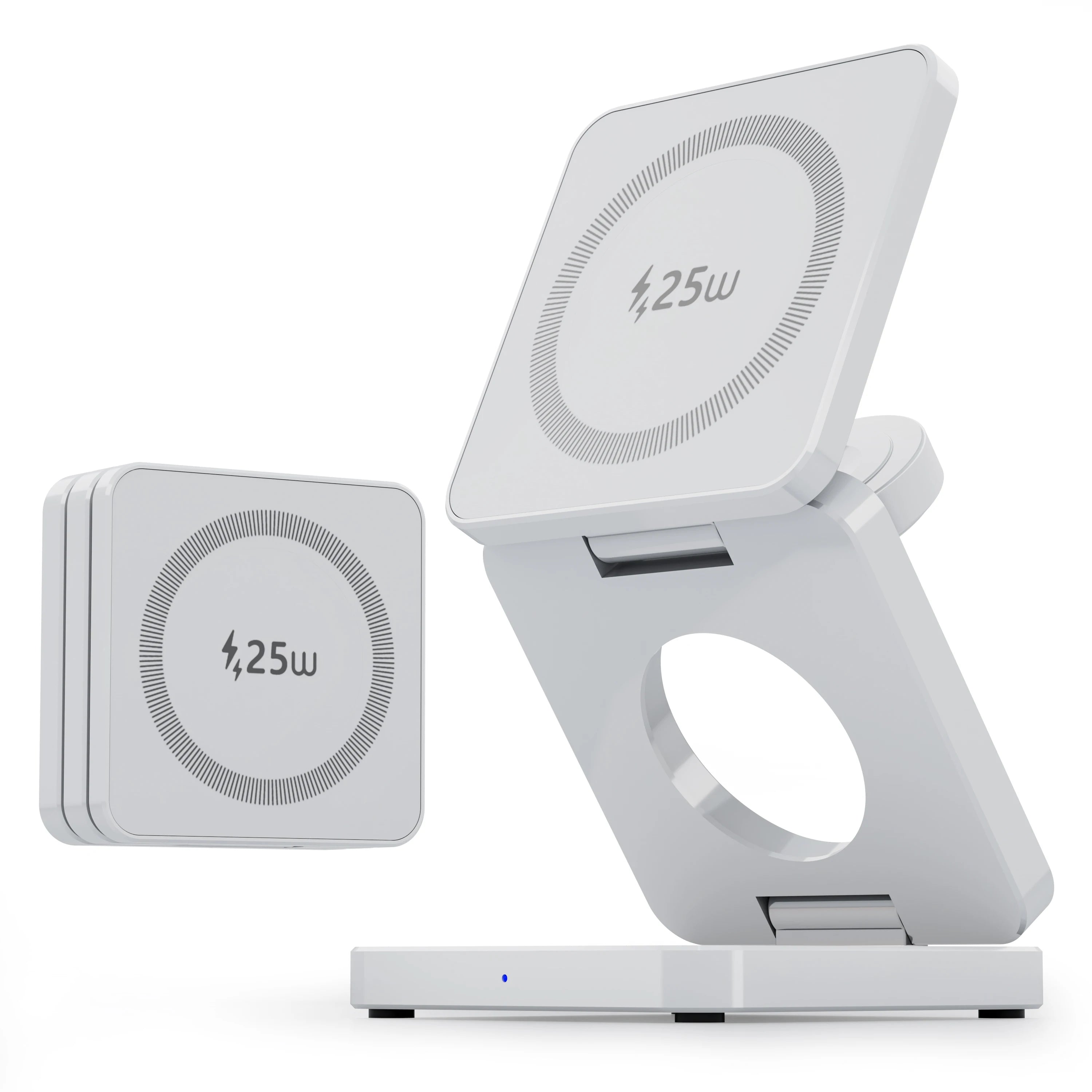 Station de Charge Sans Fil 3-en-1 Magnétique 25W Qi2 – iPhone, Apple Watch & AirPods
