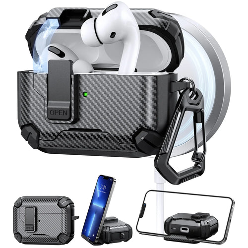 Coque de Protection Magnétique avec Ouverture Automatique pour AirPods Pro ,AirPods 4 3 2 1