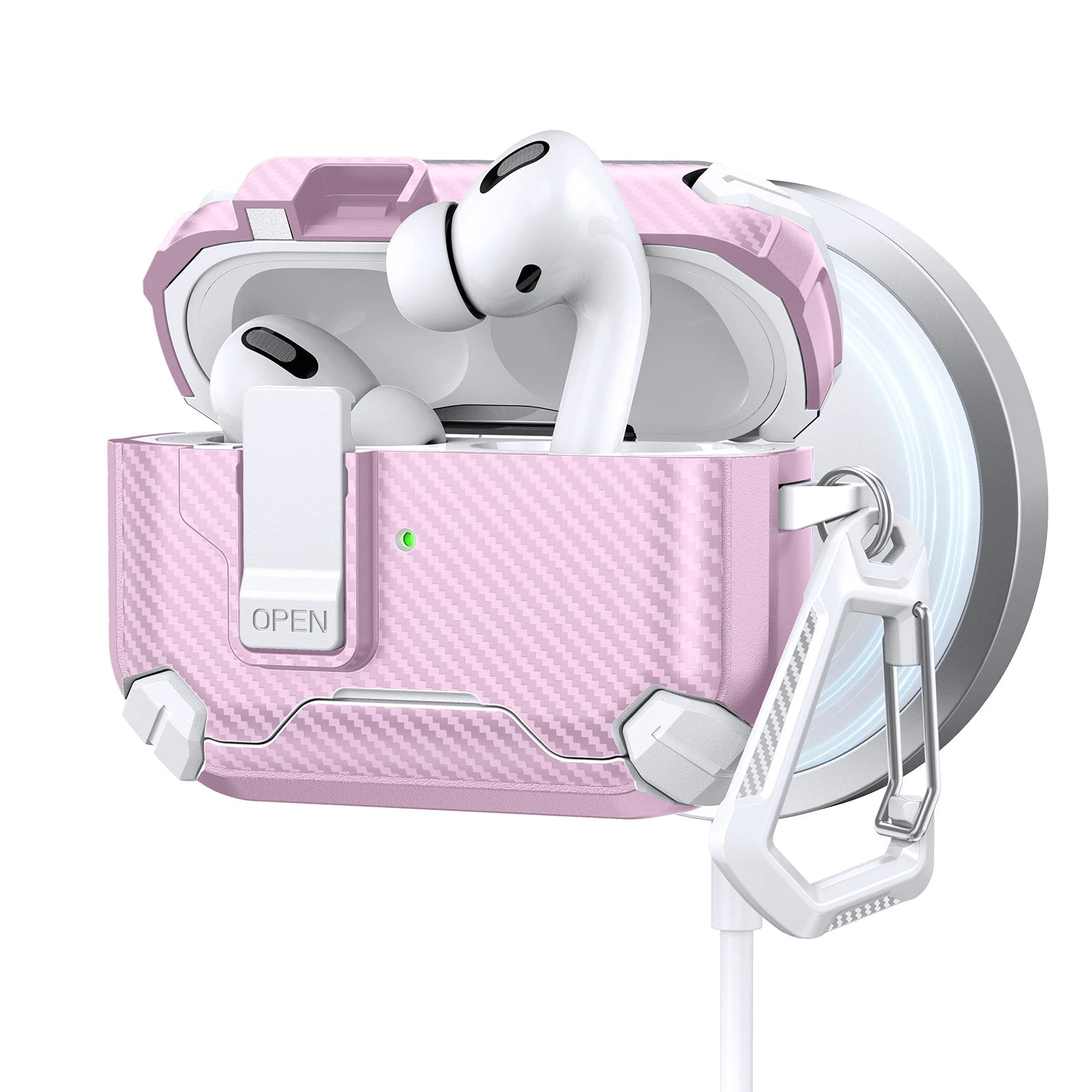 Coque de Protection Magnétique avec Ouverture Automatique pour AirPods Pro ,AirPods 4 3 2 1
