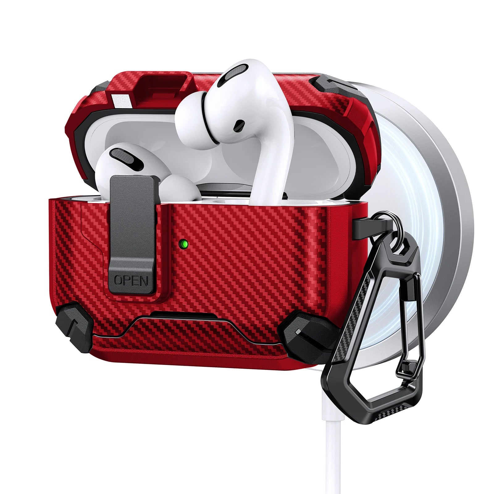 Coque de Protection Magnétique avec Ouverture Automatique pour AirPods Pro ,AirPods 4 3 2 1
