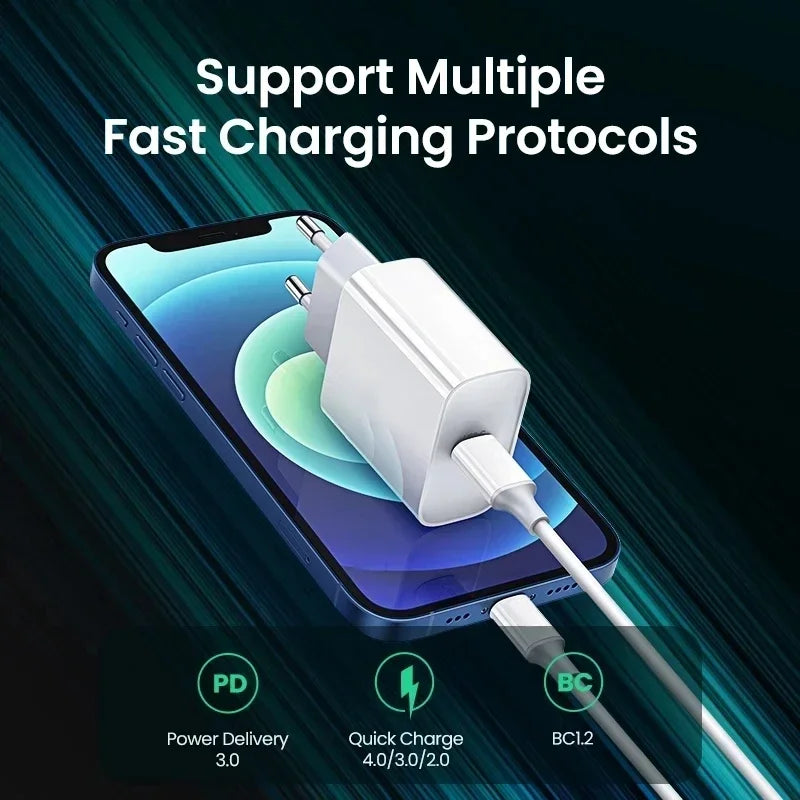 Chargeur Secteur Rapide PD 35W + Câble USB-C Haute Vitesse pour iPhone